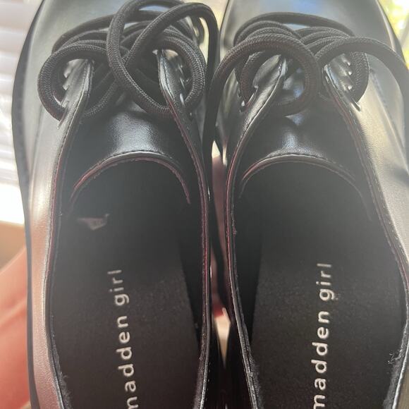 Madden Girl Y2K Grunge, Black Academia, Platform Chunky Goth Lug Sole Shoes 6 - Picture 5 of 16